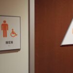ADA Restroom Signs #1 - Acrylic - Tactile Letters - Braille Dots