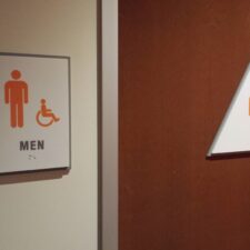 ADA Restroom Signs #1 - Acrylic - Tactile Letters - Braille Dots