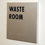 ADA Room ID Sign #1 - Acrylic - Aluminum - Tactile Letters - Braille Dots
