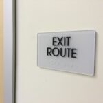 ADA Exit Signs #1 - Acrylic - Tactile Letters - Braille Dots