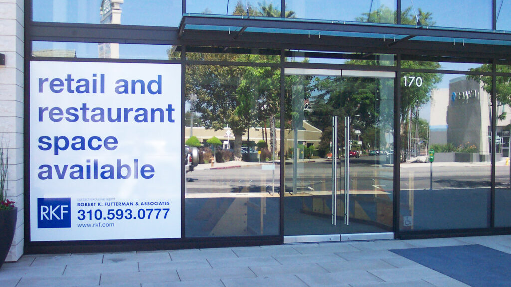Management Company - Retail Space For Lease - Window Graphics - Digital Printing - Vinyl