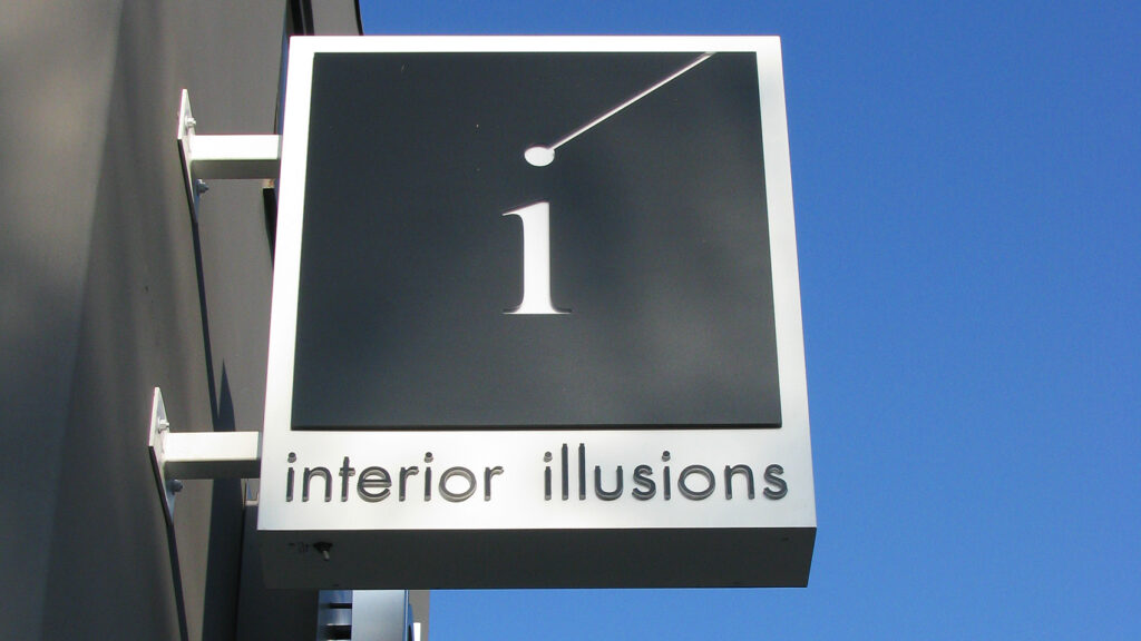 Furniture Store - Interior Illusions - Blade Sign - Projecting Sign - Aluminum - LED - Acrylic - Aluminum