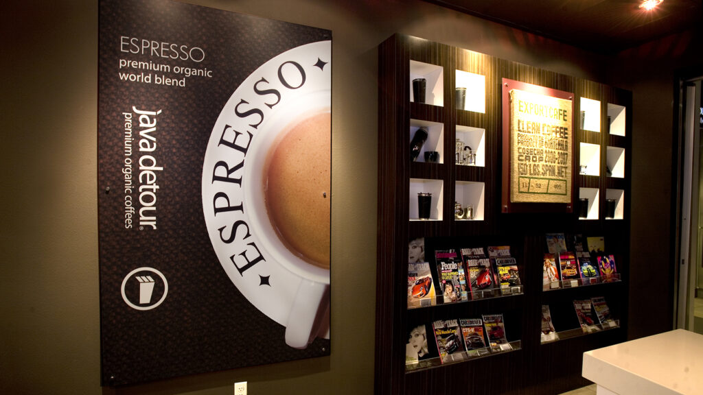 Coffee Shop - Java Detour Coffee - Wall Graphics - Digital Printing - Vinyl - Large Format Printing
