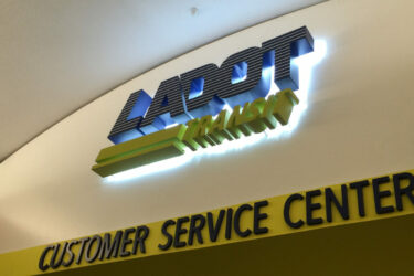 Government Office - LA DOT Transit - Reverse Halo Lit Channel Letters - Illuminated Sign - Aluminum - LED - Interior Sign - Wall Sign