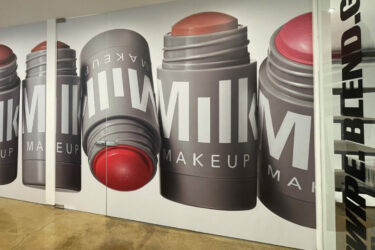Cosmetics Company - Milk Make-Up- Wall Graphics - Digital Printing - Vinyl - Large Format Printing on Vinyl - Interior Wall Graphics