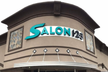 Hair Salon - Salon 1 2 3 - Face Lit Channel Letters - Aluminum - Acrylic - LED - Illuminated Storefront Sign - Wall Sign - Building Sign
