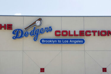 Sports Museum - The Dodgers - Face Lit Channel Letters - Storefront Sign - Illuminated Sign - Aluminum - Acrylic - LED - Outdoor Sign - Wall Sign - Building Sign - Letters on Raceway