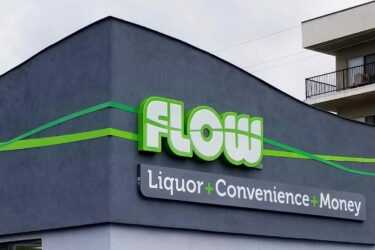 Liquor Store - Flow - Face Lit Channel Letters - Thermoformed Faces- Illuminated Sign - Aluminum - Acrylic - LED - Outdoor Sign - Wall Sign - Building Sign