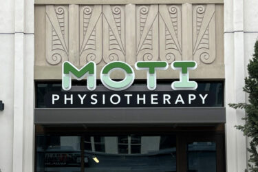 Physical Therapy Center - Moti Physiotherapy -Reverse Halo Lit Channel Letters - Illuminated Sign - Aluminum - LED - Outdoor Sign - Wall Sign - Building Sign - Storefront Sign - Canopy Sign