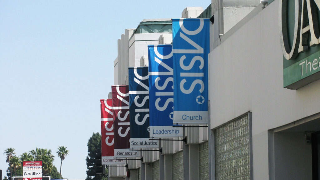 Church - Oasis Church - Banners - Large Format Banners - Building Banners - Banners on Brackets - Projecting Banners