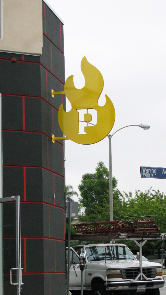 Restaurant - Pitfire Pizza - Blade Sign - Exterior Blade Sign - Projecting Sign - Custom Made Non-Illuminated Sign