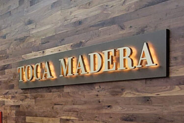 Restaurant - Toca Madera Restaurant - Reverse Halo Lit Channel Letters - Illuminated Sign - Aluminum - LED - Interior Illuminated Sign