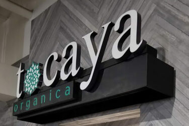 Restaurant - Tocaya Organica- Trimless Channel Letters - Illuminated - LED - Acrylic - Canopy Sign