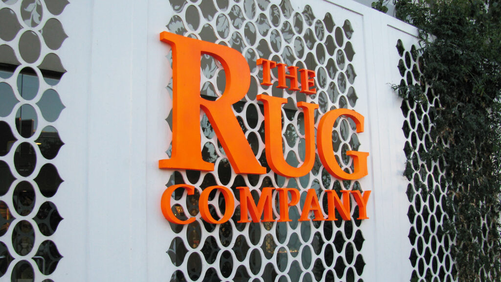 Retail Store - The Rug Company - 3D Letters - PVC - Paint - Dimensional Letters - Exterior Sign - Logo Sign