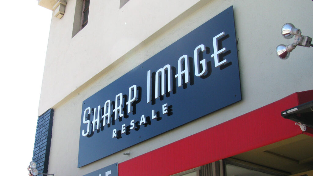 Retail Store - Sharp Image Resale - 3D Letters - PVC - Paint - Vinyl - Dimensional Letters - Building Sign - Storefront Sign - Custom Design - Logo Sign - Stud Mounted Letters