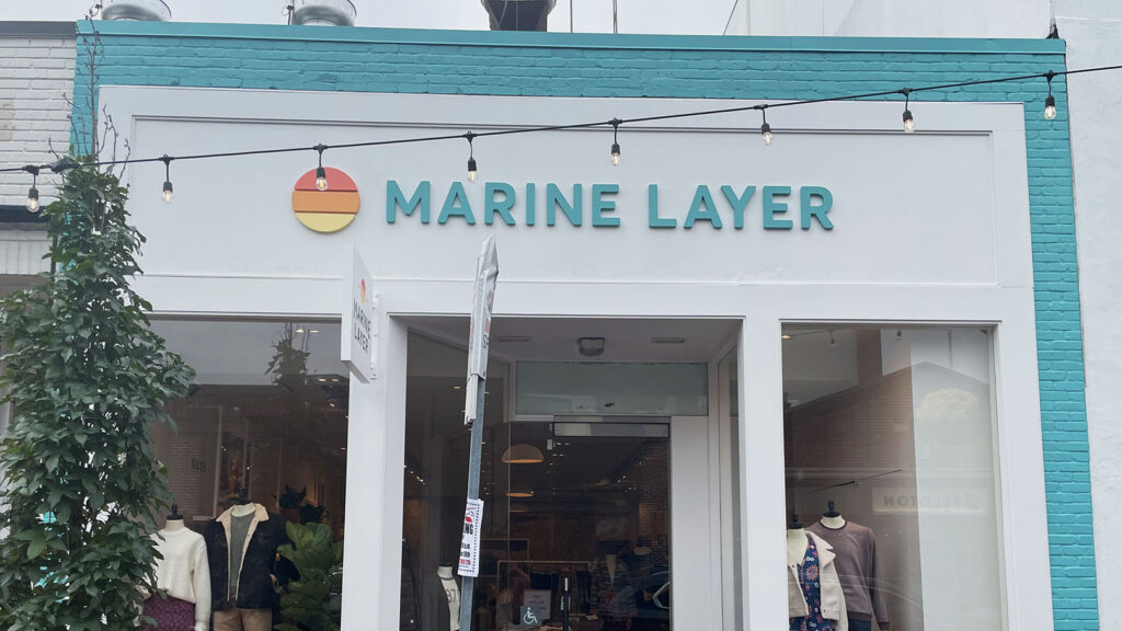 Retail Store - Marine Layer - 3D Letters - Aluminum - Paint - Dimensional Letters - Building Sign - Storefront Sign