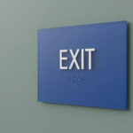 Apartment Building - ADA SIGN - Exit Sign - Acrylic - Braille - Tactile Letters
