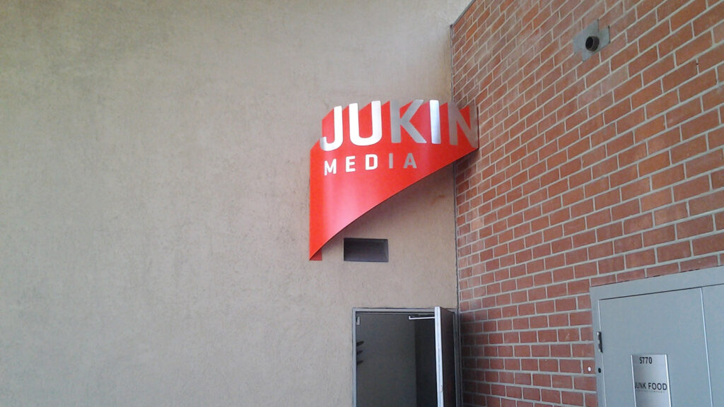 Media Company - Jukin Media - Architectural Sign - Aluminum - Painted Aluminum - Custom Design