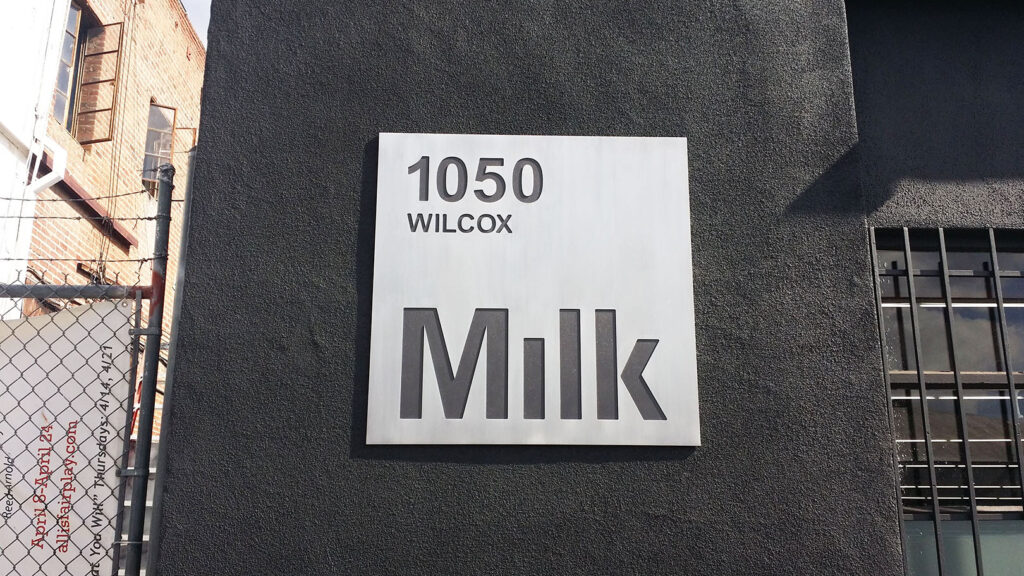 Movie Studios - Milk Studios - Custom Sign - Aluminum - Paint - Custom Design - Engraved Sign - Etched Plaque