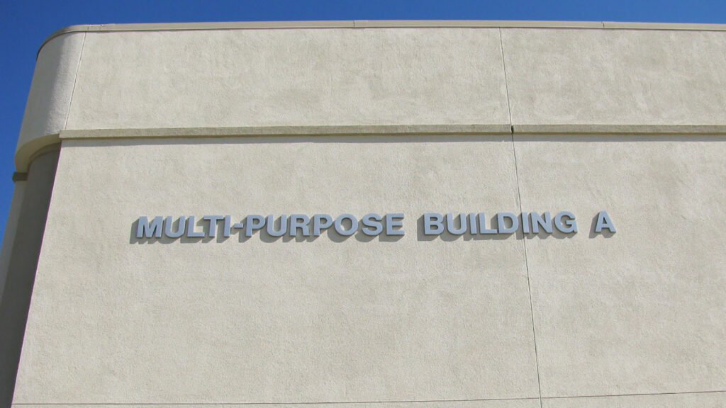 Governmental Building - Governmental Building - Metal Letters - Aluminum - Brushed Aluminum - Flat Cut Metal Letters - Dimensional Letters - Building Sign