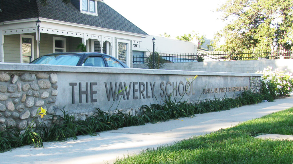 School - The Waverly School - Metal Letters - Aluminum - Paint - Flat Cut Metal Letters - Dimensional Letters - Building Sign - Exterior Sign