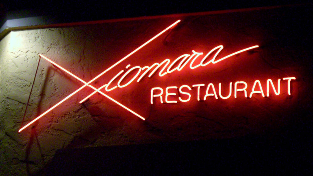 Restaurant - Xiomara Restaurant - Neon Sign - Exterior Sign - Building Sign - Storefront Sign