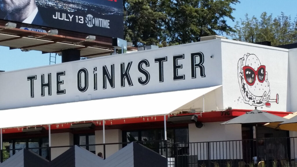 Restaurant - The Oinkster Burgers - Neon Sign - Exterior Wall Sign - Building Sign